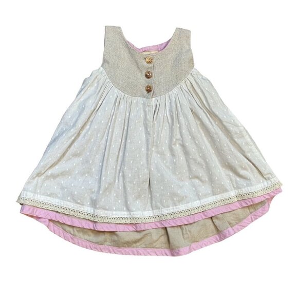 Well Dressed Wolf Hi Lo Pink & White Sandy Dress 24 months